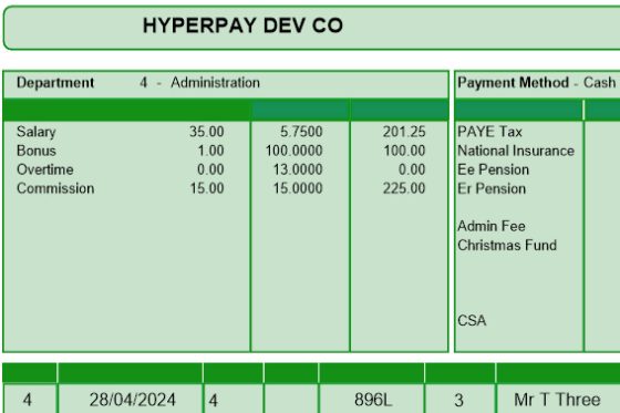 Example Payslip